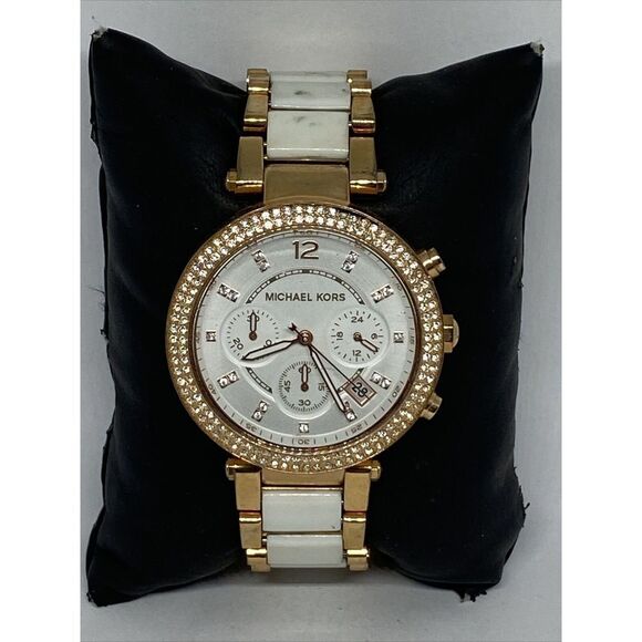 Michael Kors Parker MK5774 Womens Stainless Steel Analog Dial Quartz Watch UC864 - Picture 1 of 12